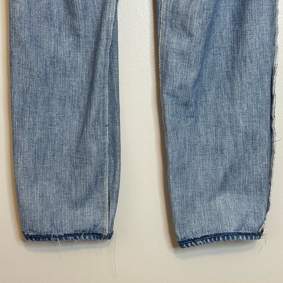 🩵 AGOLDE Criss Cross Front Upsized High Rise Light Medium Wash Jeans 22 - Picture 12 of 16